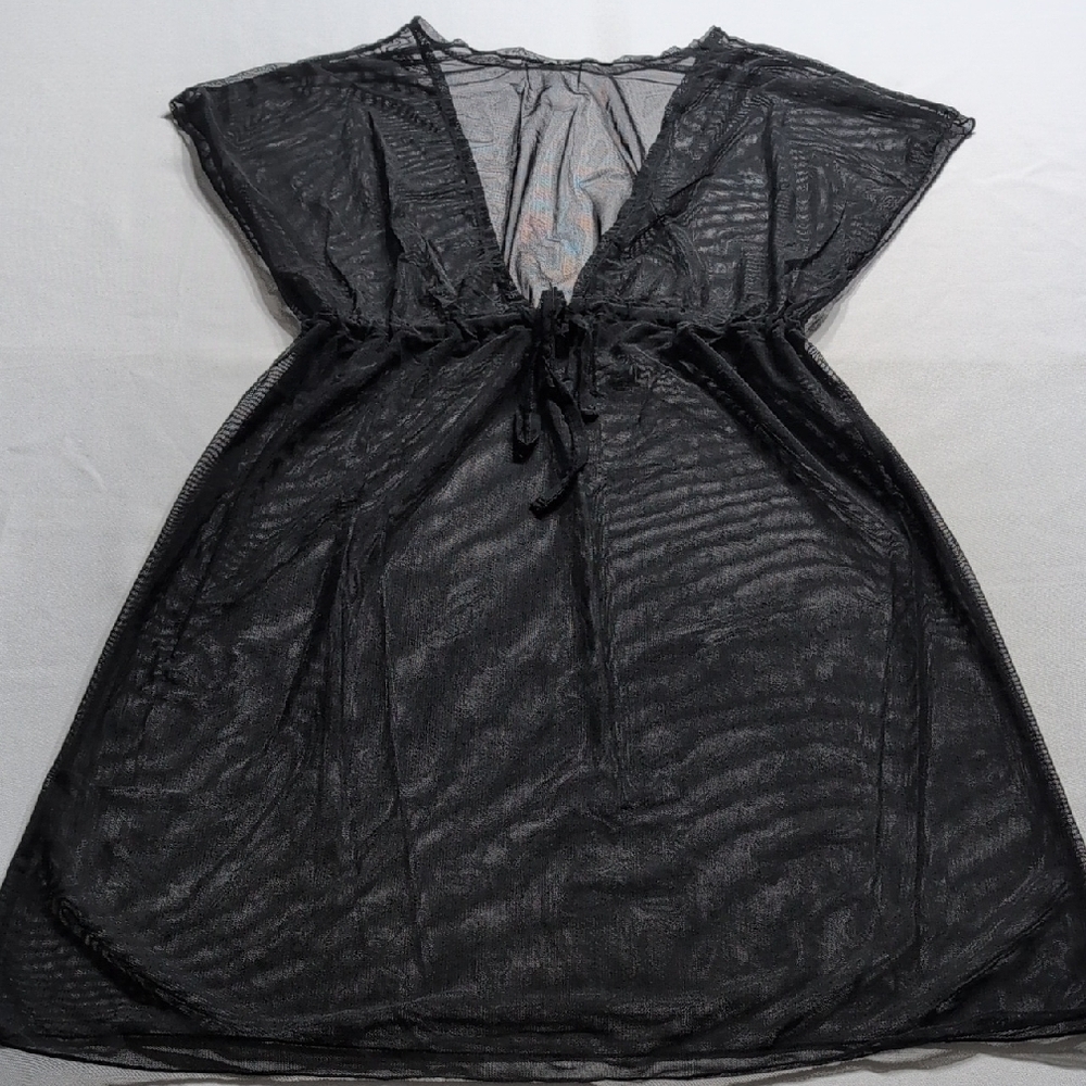 Sheer Black Cover-Up Dress Size Small